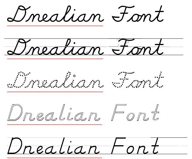 d nealian font free download