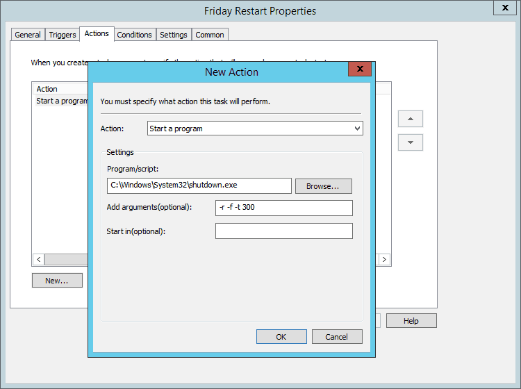 Group Policy | Reboot Machines On Specified Date and Type