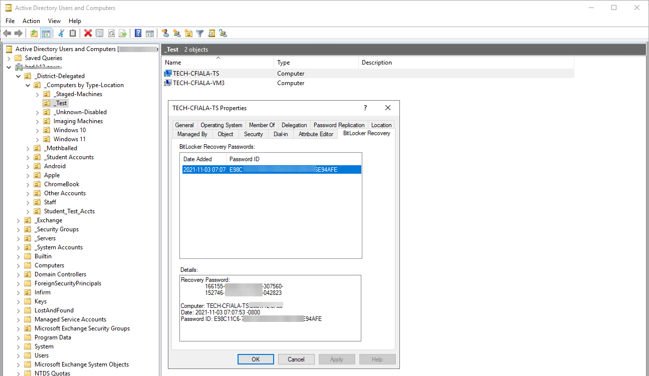 Deploying BitLocker AD Server 2019 and Windows 10 Cory Fiala