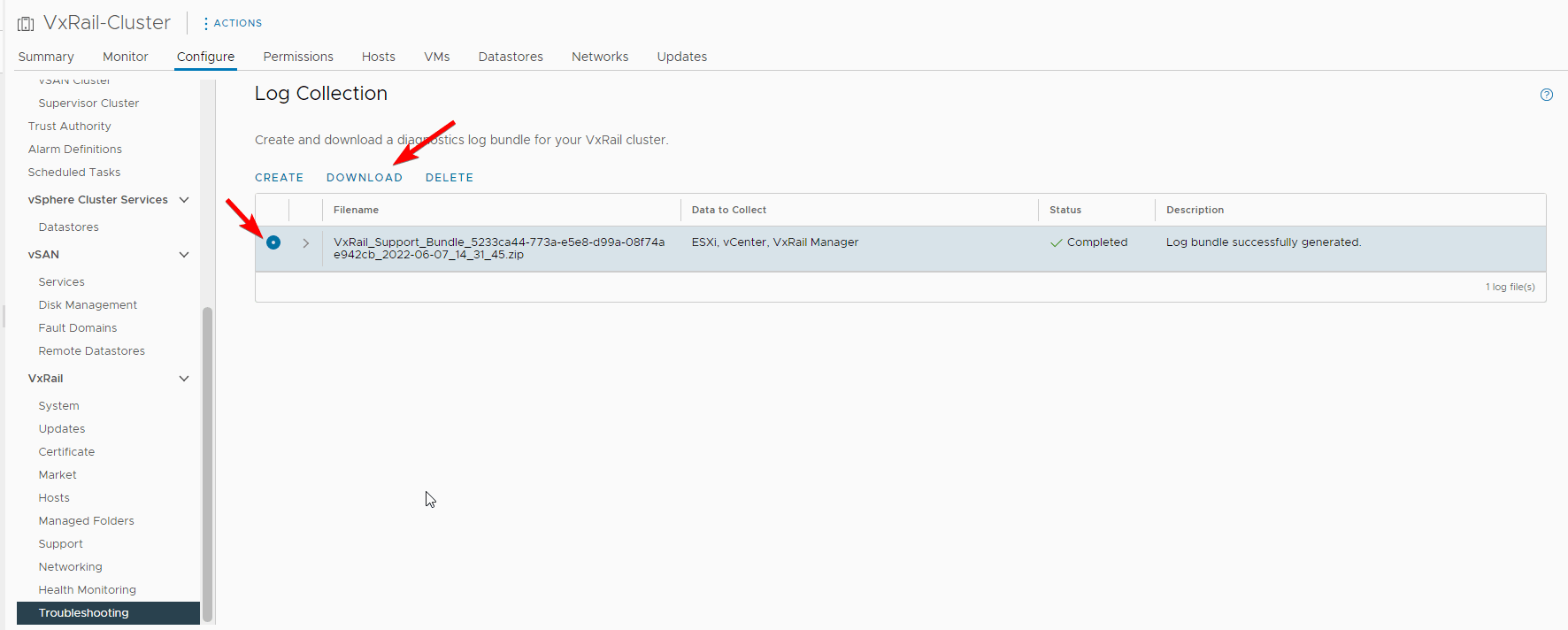 How To Generate A Log Bundle in vSphere for VxRail Dell Support Request Cory Fiala